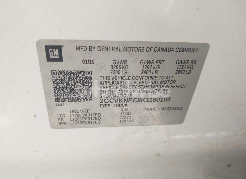 Photo 9 of 2019 Chevrolet Silverado 1500 LD WT (VIN 2GCVKNEC8K1160103)