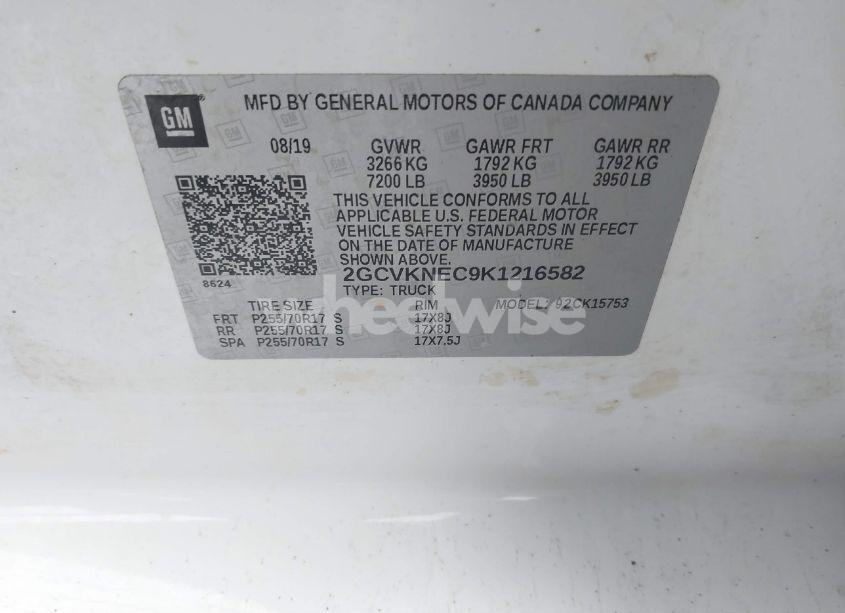 Photo 9 of 2019 Chevrolet Silverado 1500 LD WT (VIN 2GCVKNEC9K1216582)