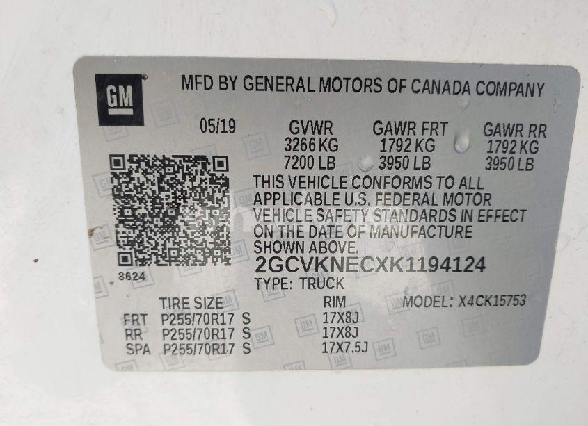 Photo 9 of 2019 Chevrolet Silverado 1500 LD WT (VIN 2GCVKNECXK1194124)