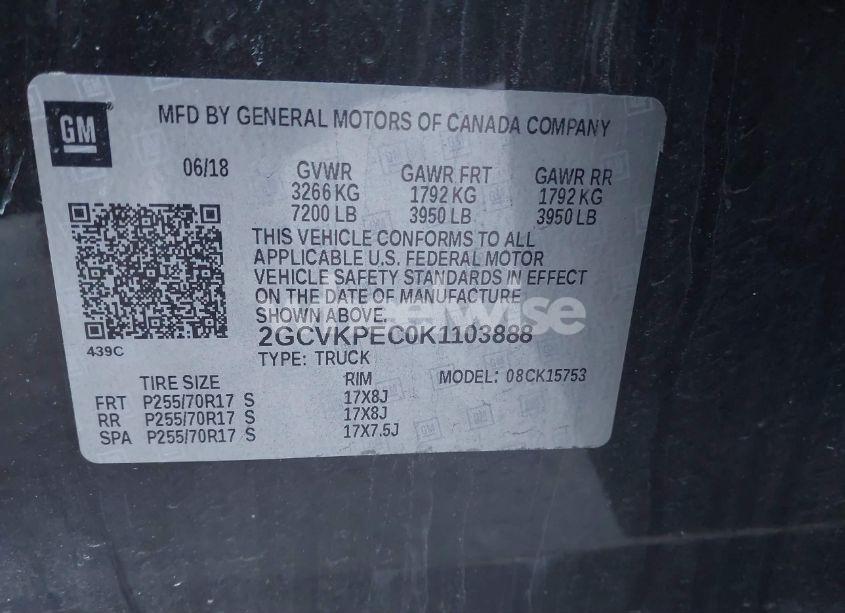 Photo 9 of 2019 Chevrolet Silverado 1500 LD LT (VIN 2GCVKPEC0K1103888)