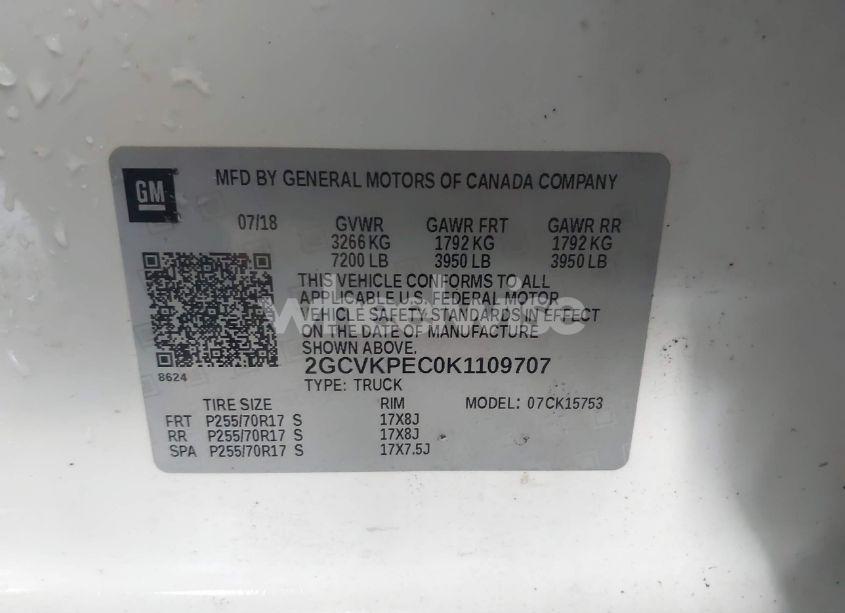 Photo 9 of 2019 Chevrolet Silverado 1500 LD LT (VIN 2GCVKPEC0K1109707)