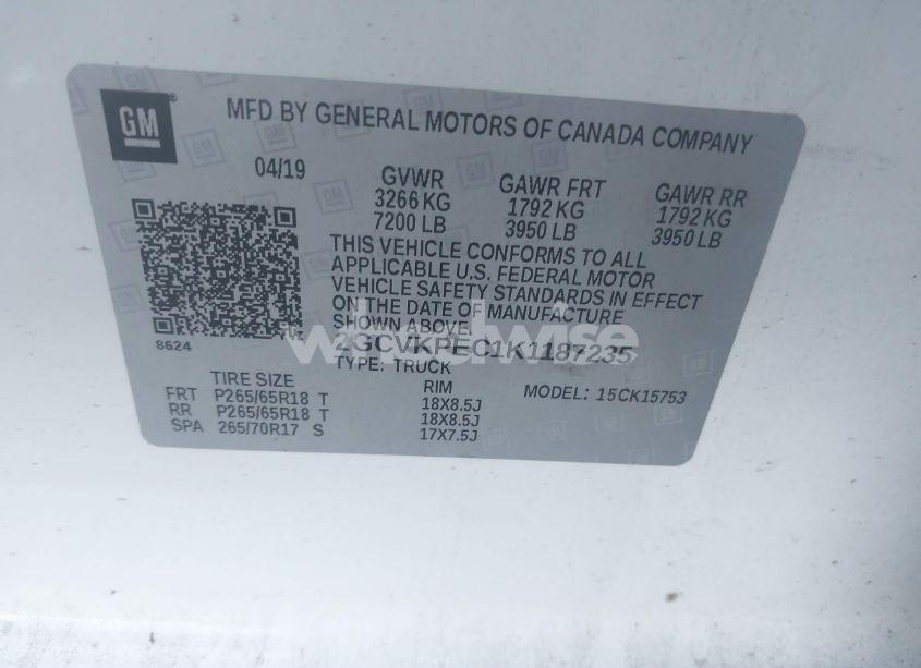 Photo 9 of 2019 Chevrolet Silverado 1500 LD LT (VIN 2GCVKPEC1K1187235)