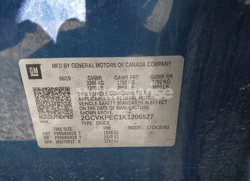 Photo 9 of 2019 Chevrolet Silverado 1500 LD LT (VIN 2GCVKPEC1K1206527)