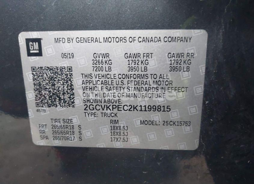 Photo 9 of 2019 Chevrolet Silverado 1500 LD LT (VIN 2GCVKPEC2K1199815)