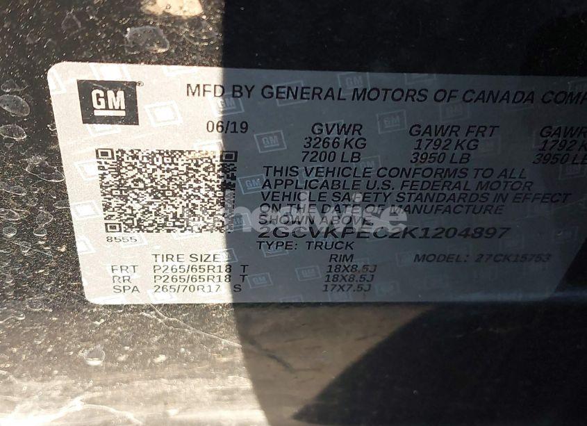 Photo 9 of 2019 Chevrolet Silverado 1500 LD (VIN 2GCVKPEC2K1204897)