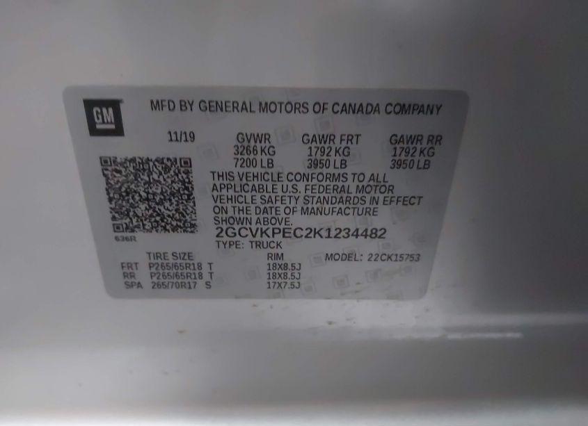 Photo 9 of 2019 Chevrolet Silverado 1500 LD LT (VIN 2GCVKPEC2K1234482)