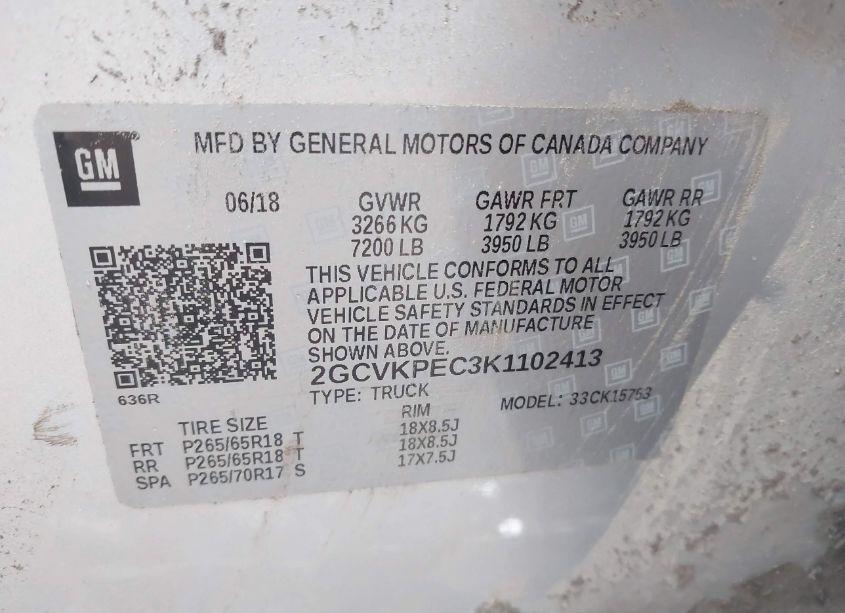 Photo 9 of 2019 Chevrolet Silverado 1500 LD LT (VIN 2GCVKPEC3K1102413)