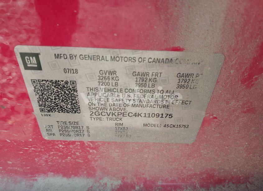 Photo 9 of 2019 Chevrolet Silverado 1500 LD LT (VIN 2GCVKPEC4K1109175)