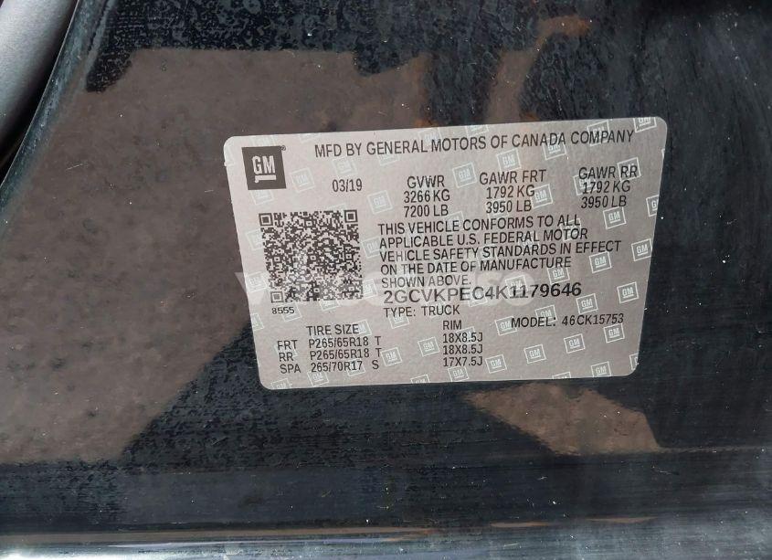 Photo 9 of 2019 Chevrolet Silverado 1500 LD LT (VIN 2GCVKPEC4K1179646)