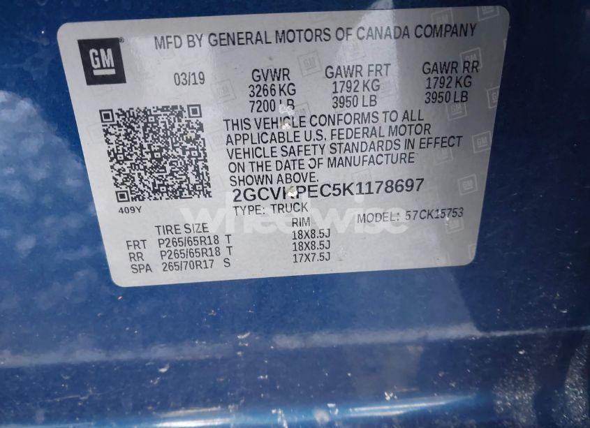 Photo 9 of 2019 Chevrolet Silverado 1500 LD LT (VIN 2GCVKPEC5K1178697)