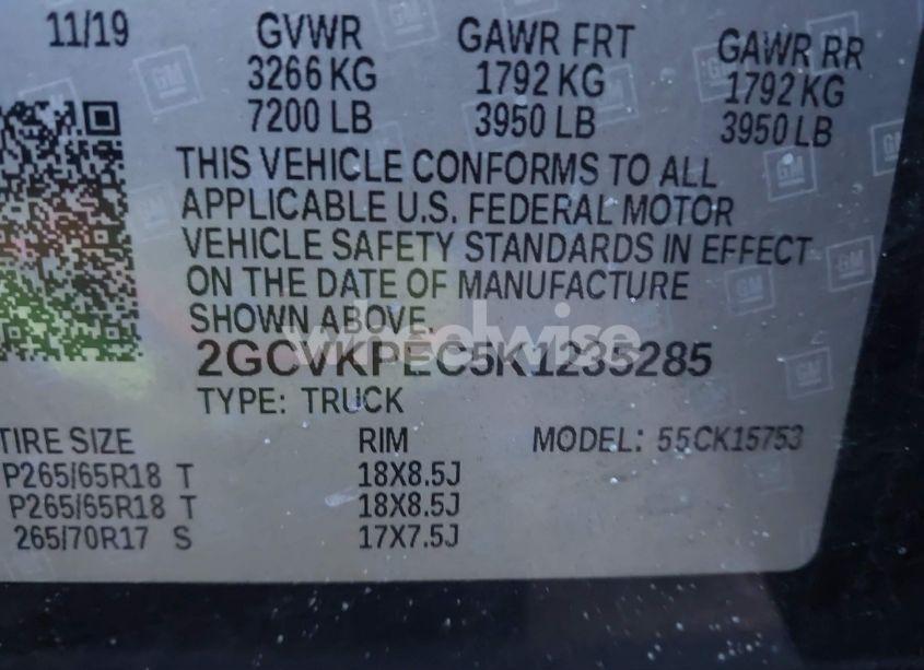 Photo 18 of 2019 Chevrolet Silverado 1500 LD LT (VIN 2GCVKPEC5K1235285)