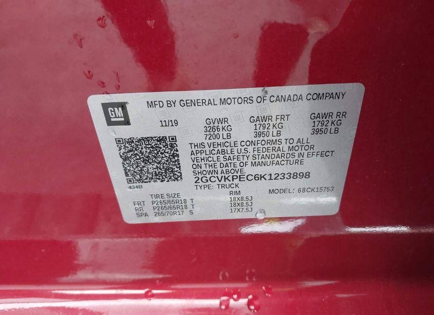 Photo 9 of 2019 Chevrolet Silverado 1500 LD LT (VIN 2GCVKPEC6K1233898)