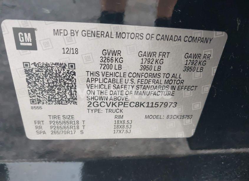 Photo 9 of 2019 Chevrolet Silverado 1500 LD LT (VIN 2GCVKPEC8K1157973)