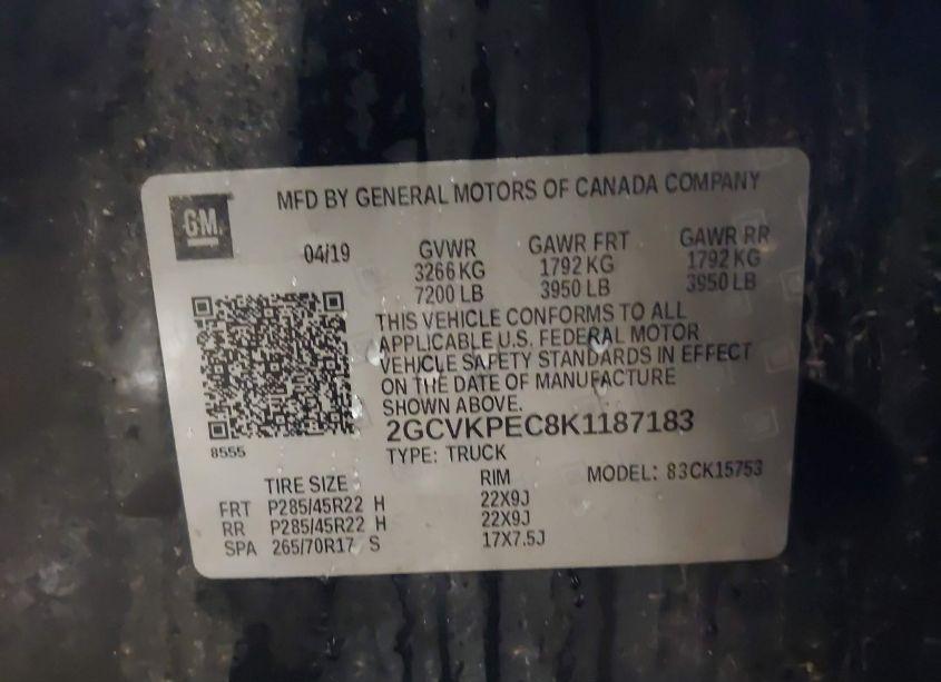 Photo 9 of 2019 Chevrolet Silverado 1500 LD LT (VIN 2GCVKPEC8K1187183)