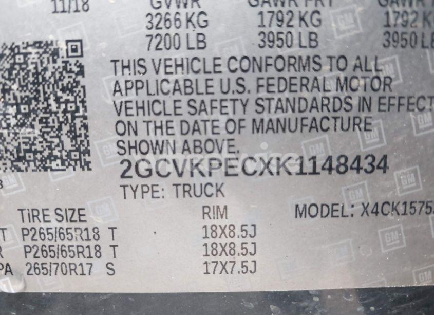 Photo 9 of 2019 Chevrolet Silverado 1500 LD LT (VIN 2GCVKPECXK1148434)