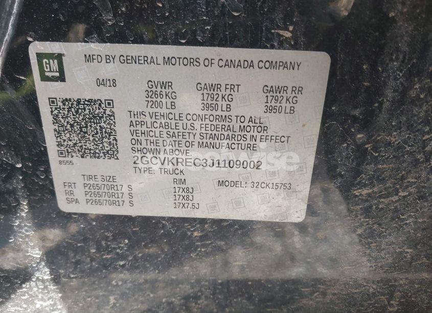 Photo 9 of 2018 Chevrolet Silverado 1500 1LT (VIN 2GCVKREC3J1109002)