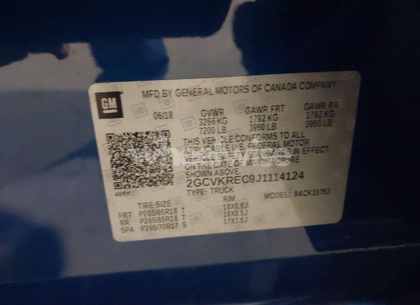 Photo 9 of 2018 Chevrolet Silverado 1500 1LT (VIN 2GCVKREC9J1114124)