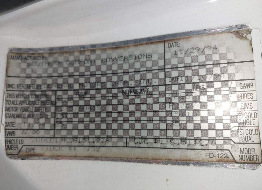 Photo 9 of 1995 Gmc Sierra C1500 (VIN 2GDEC19K5S1511276)