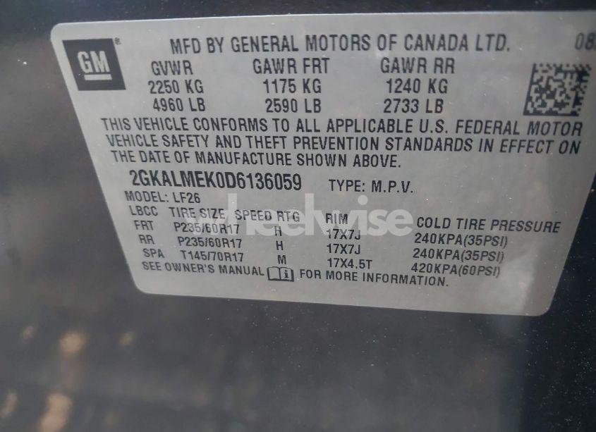 Photo 9 of 2013 Gmc Terrain SLE-1 (VIN 2GKALMEK0D6136059)