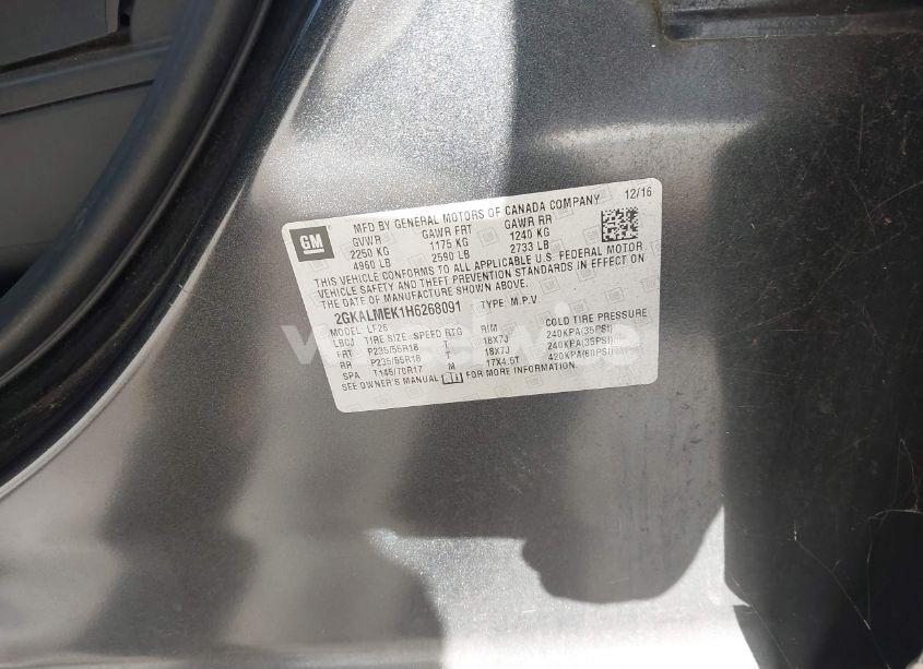 Photo 9 of 2017 Gmc Terrain SLE-1 (VIN 2GKALMEK1H6268091)