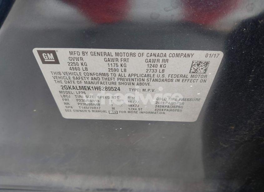 Photo 9 of 2017 Gmc Terrain SLE-1 (VIN 2GKALMEK1H6289524)