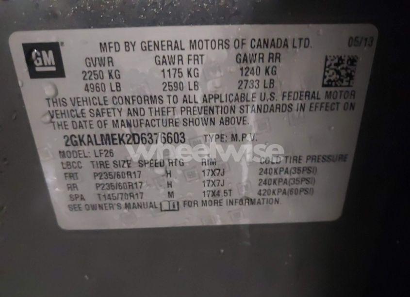 Photo 9 of 2013 Gmc Terrain SLE-1 (VIN 2GKALMEK2D6376603)