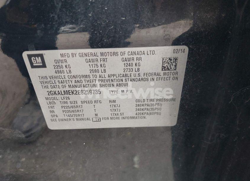 Photo 9 of 2014 Gmc Terrain SLE-1 (VIN 2GKALMEK2E6259735)