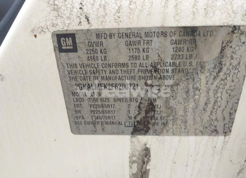 Photo 9 of 2015 Gmc Terrain SLE-1 (VIN 2GKALMEK2F6200721)