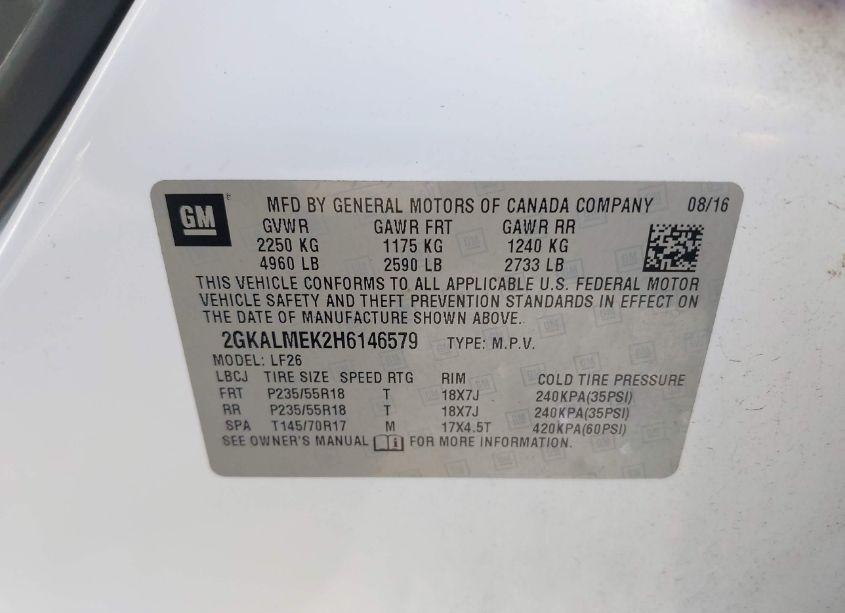 Photo 9 of 2017 Gmc Terrain SLE-1 (VIN 2GKALMEK2H6146579)