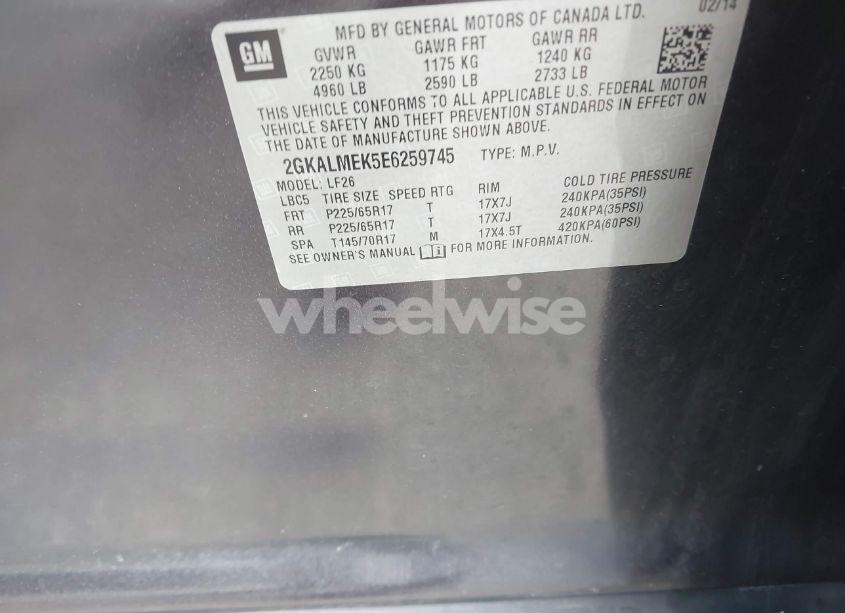 Photo 9 of 2014 Gmc Terrain SLE-1 (VIN 2GKALMEK5E6259745)