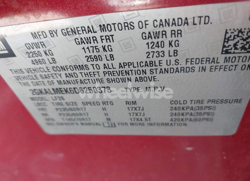 Photo 9 of 2013 Gmc Terrain SLE-1 (VIN 2GKALMEK6D6250373)