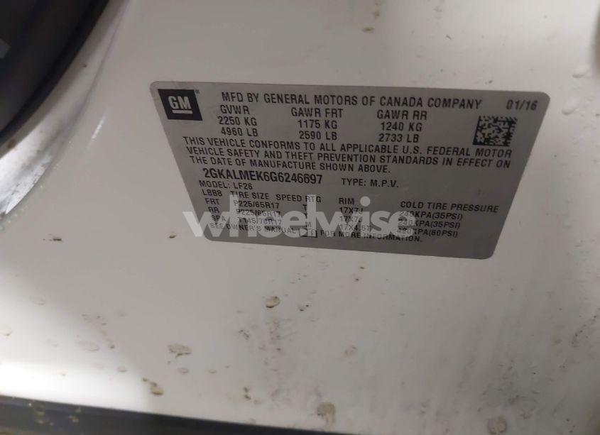 Photo 9 of 2016 Gmc Terrain SLE-1 (VIN 2GKALMEK6G6246697)