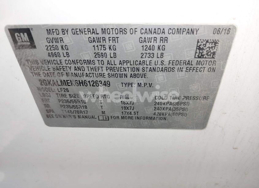 Photo 9 of 2017 Gmc Terrain SLE-1 (VIN 2GKALMEK6H6126349)