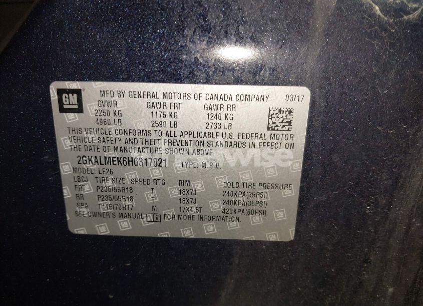 Photo 9 of 2017 Gmc Terrain SLE-1 (VIN 2GKALMEK6H6317821)