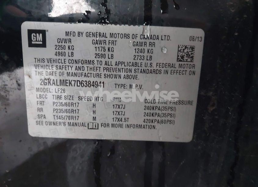 Photo 8 of 2013 Gmc Terrain SLE-1 (VIN 2GKALMEK7D6384941)