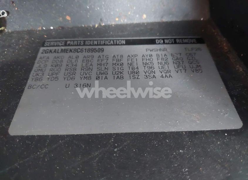 Photo 9 of 2012 Gmc Terrain SLE-1 (VIN 2GKALMEK8C6189509)