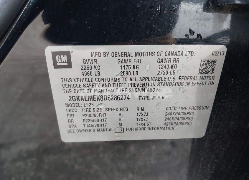 Photo 9 of 2013 Gmc Terrain SLE-1 (VIN 2GKALMEK8D6286274)