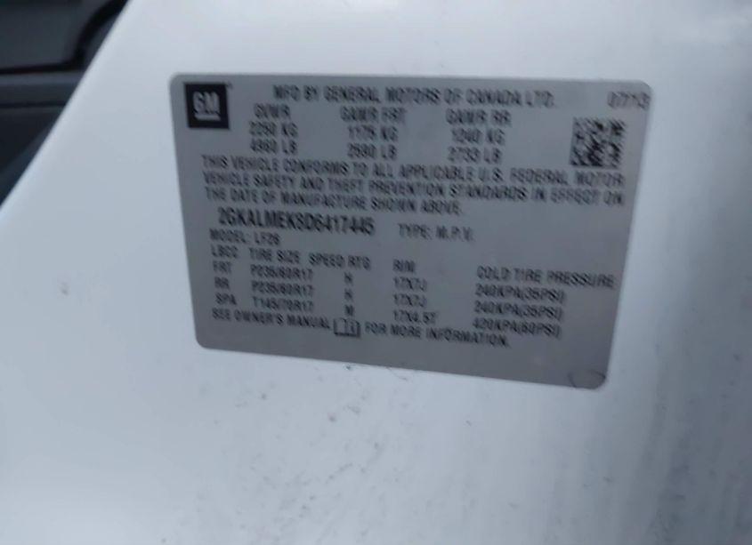 Photo 9 of 2013 Gmc Terrain SLE-1 (VIN 2GKALMEK8D6417445)