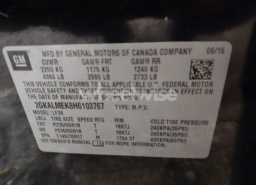 Photo 9 of 2017 Gmc Terrain SLE-1 (VIN 2GKALMEK8H6103767)