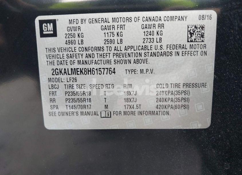 Photo 9 of 2017 Gmc Terrain SLE-1 (VIN 2GKALMEK8H6157764)