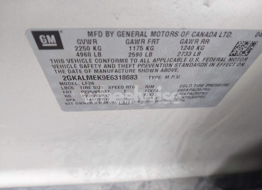 Photo 9 of 2014 Gmc Terrain SLE-1 (VIN 2GKALMEK9E6318683)