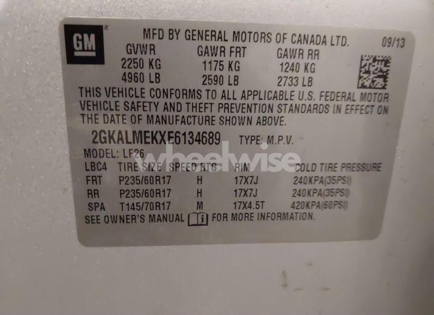 Photo 9 of 2014 Gmc Terrain SLE-1 (VIN 2GKALMEKXE6134689)