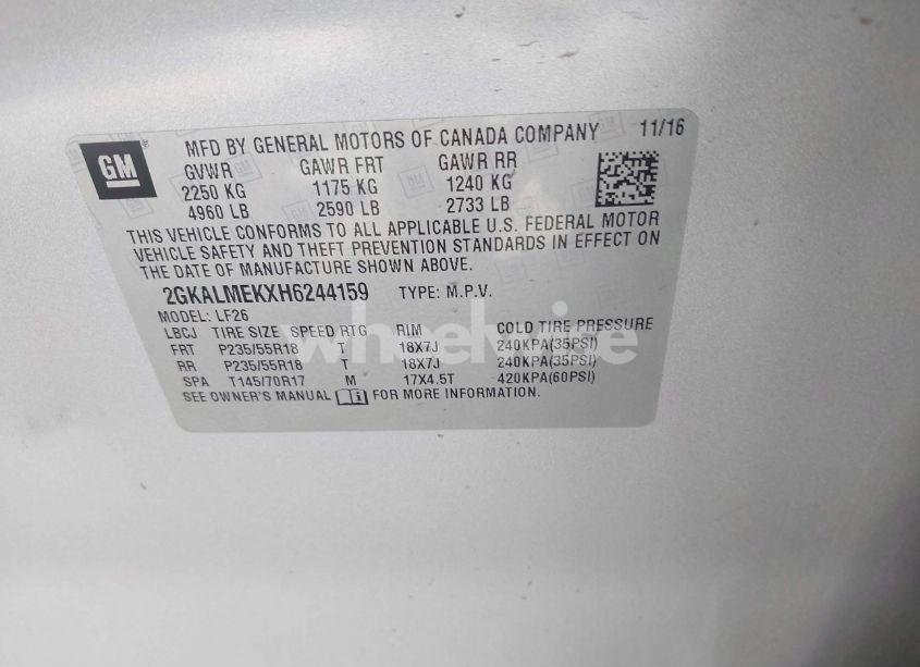 Photo 9 of 2017 Gmc Terrain SLE-1 (VIN 2GKALMEKXH6244159)