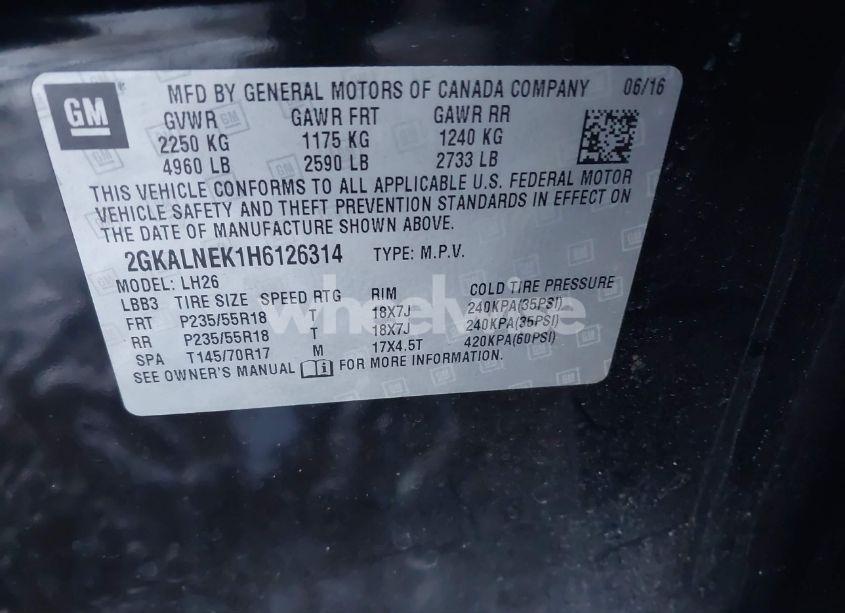 Photo 9 of 2017 Gmc Terrain SLE-2 (VIN 2GKALNEK1H6126314)