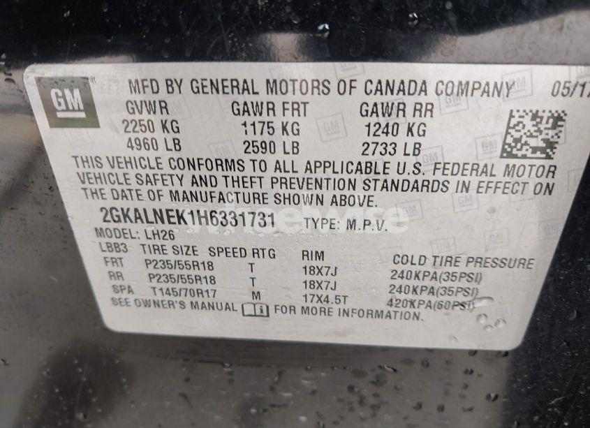 Photo 9 of 2017 Gmc Terrain SLE-2 (VIN 2GKALNEK1H6331731)