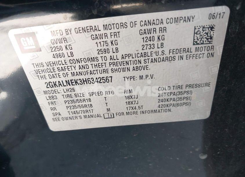 Photo 9 of 2017 Gmc Terrain SLE-2 (VIN 2GKALNEK3H6342567)