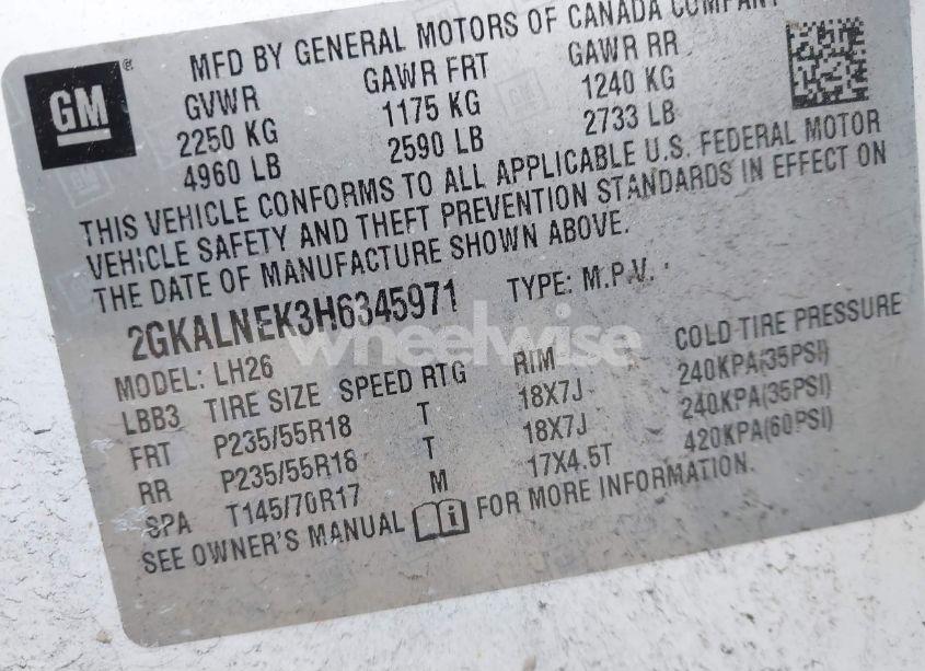 Photo 9 of 2017 Gmc Terrain SLE-2 (VIN 2GKALNEK3H6345971)