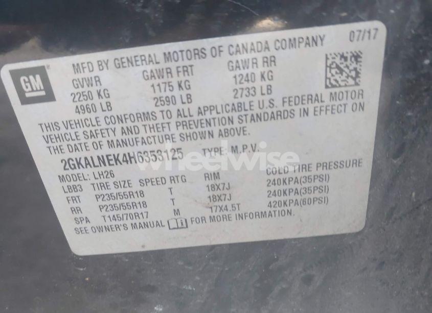 Photo 9 of 2017 Gmc Terrain SLE-2 (VIN 2GKALNEK4H6353125)