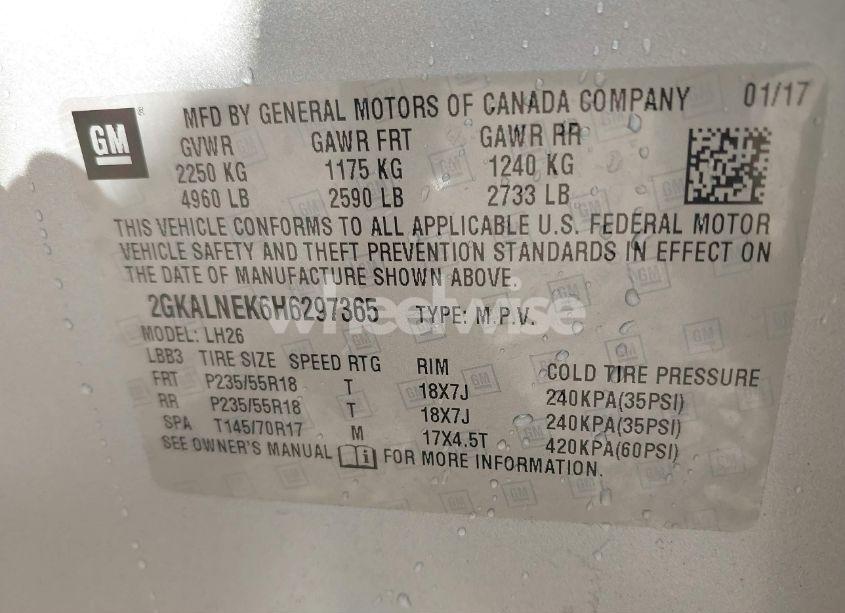 Photo 9 of 2017 Gmc Terrain SLE-2 (VIN 2GKALNEK6H6297365)