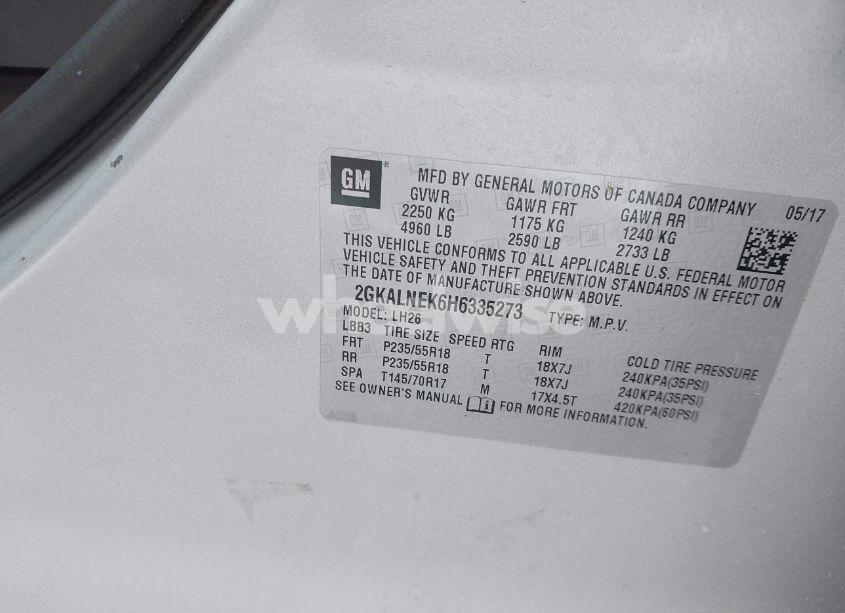 Photo 9 of 2017 Gmc Terrain SLE-2 (VIN 2GKALNEK6H6335273)